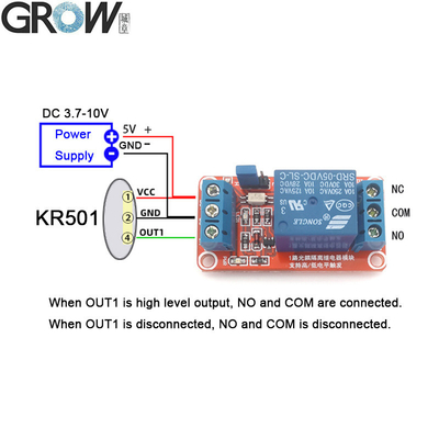 GROW KR501 High Level Output DC3.3-10V Fingerprint Control Board With Fingerprint Module For Access Control System