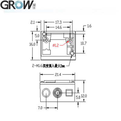 GROW GM69-S 1280*800 CMOS High Density Bar Code Readable 1D 2D USB UART PDF417 Bar Code Qr Code Scanner Module Reader