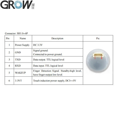GROW R502-F Pro 1500 Capacity Fingerprint Module RGB LED DC3.3V Scanner Reader For Access Control Arduino Windows Free SDK Files