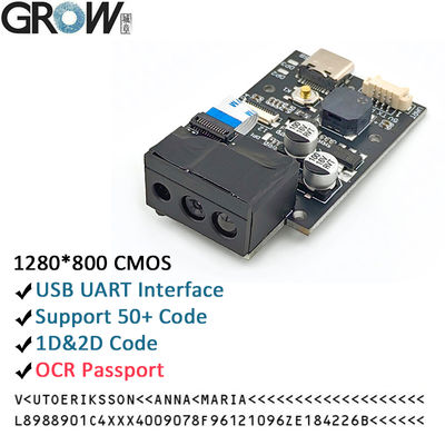 Module de lecteur de codes-barres GROW GM69Pro 1280*800 CMOS OCR/1D/2D Interface USB UART Lecteur de codes-barres QR Code Prise en charge de l'OCR et du passeport